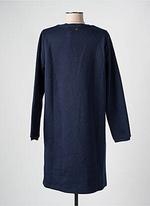 Robe mi-longue manches longues manches longues bleu ÉTYMOLOGIE femme