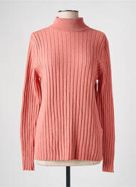 Pull coupe cintrée manches longues rose DEAUVILLE & ARMOR-LUX femme