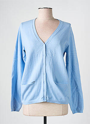 Gilet manches longues resserrée sur le bas bleu ÉTYMOLOGIE femme