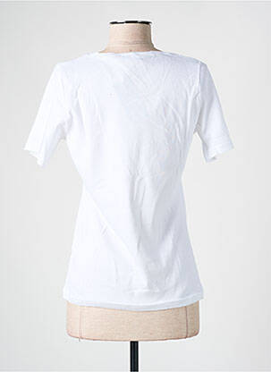 T-shirt sérigraphie avec strass manches courtes blanc TELMAIL femme