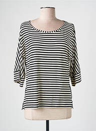 T-shirt manches 3/4 manches 3/4 noir TELMAIL femme