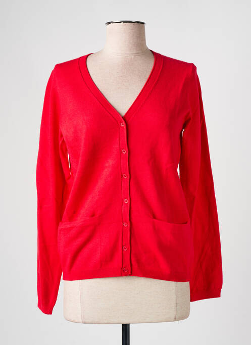 Gilet manches longues rouge ÉTYMOLOGIE pour femme