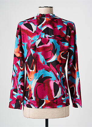 Pull coupe cintrée manches longues rose GEVANA femme