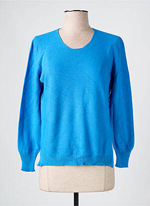 Pull coupe droite manches longues bleu I.ODENA femme