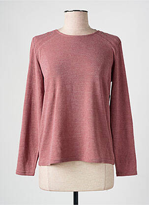 Pull coupe cintrée manches longues marron GEVANA femme