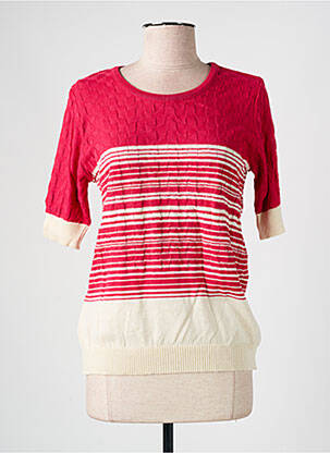T-shirt coupe cintrée manches courtes rose GRIFFON femme