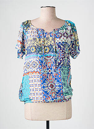 Blouse manches courtes manches courtes bleu TELMAIL femme
