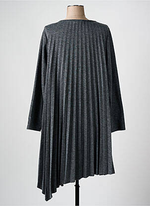 Robe mi-longue manches longues manches longues gris FRANCK ANNA femme