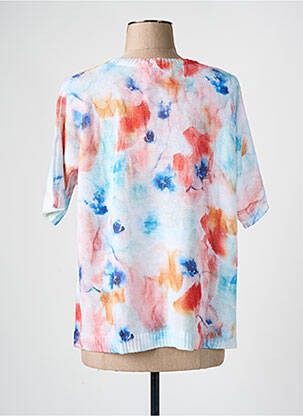 Pull coupe droite manches courtes blanc MCM femme