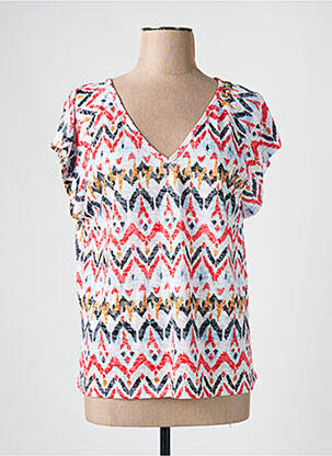 T-shirt imprimé fantaisie manches courtes blanc ÉTYMOLOGIE femme