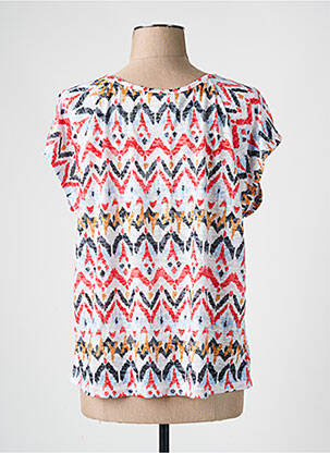 T-shirt imprimé fantaisie manches courtes blanc ÉTYMOLOGIE femme