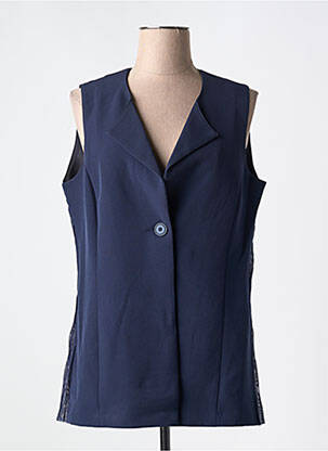 Gilet sans manche coupe cintrée bleu MERI & ESCA femme