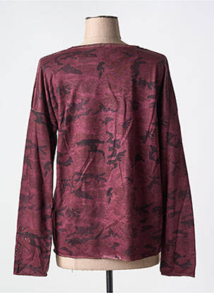 Sweat-shirt stretch manches longues rouge MERI & ESCA femme
