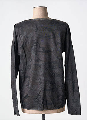 Sweat-shirt stretch manches longues gris MERI & ESCA femme