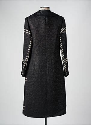Manteau long coupe cintrée sans capuche noir MERI & ESCA femme
