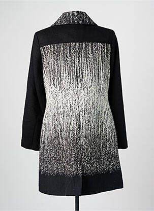 Manteau long coupe cintrée sans capuche noir FRANCE RIVOIRE femme