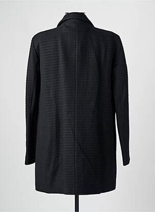 Manteau long coupe cintrée sans capuche noir MERI & ESCA femme