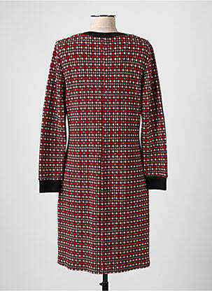 Robe mi-longue manches longues manches longues rouge GUY DUBOUIS femme