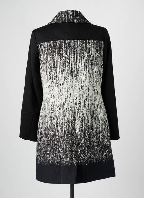 Manteau long noir FRANCE RIVOIRE pour femme