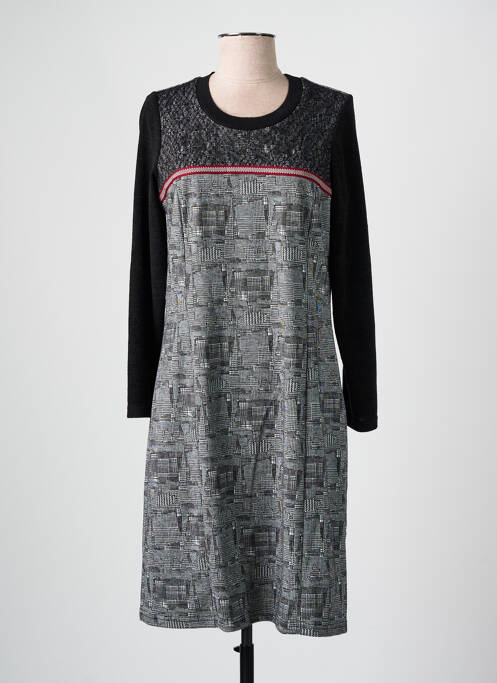 Robe mi-longue noir GUY DUBOUIS pour femme