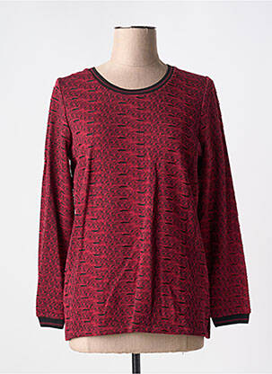 Pull stretch manches longues rouge GUY DUBOUIS femme