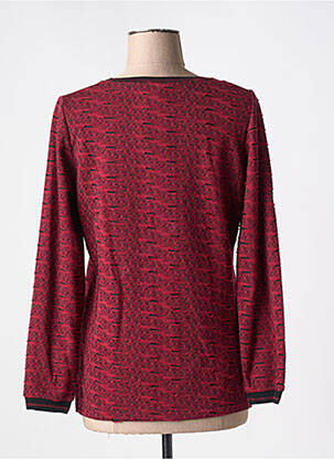 Pull coupe droite manches longues rouge GUY DUBOUIS femme
