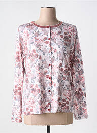 Gilet manches longues coupe cintrée blanc GUY DUBOUIS femme