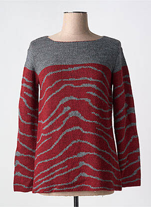 Pull coupe droite manches longues gris GUY DUBOUIS femme