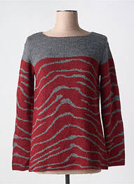 Pull col rond manches longues gris GUY DUBOUIS femme