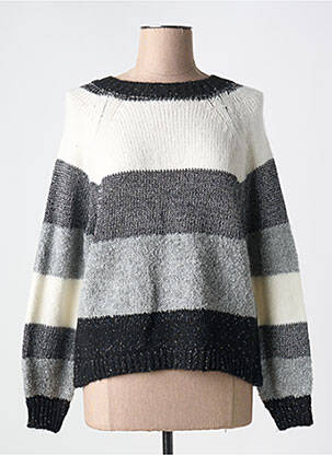 Pull col rond manches longues noir MERI & ESCA femme