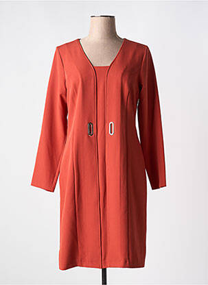 Robe courte manches longues manches longues orange MERI & ESCA femme