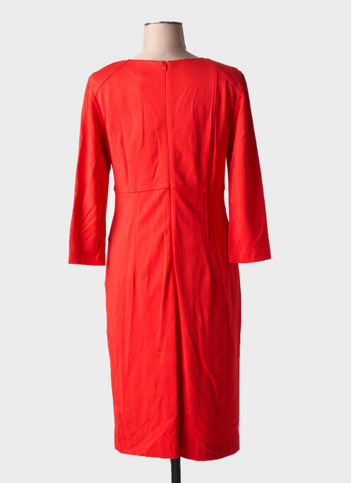 Robe mi-longue manches 3/4 manches 3/4 rouge GUY DUBOUIS femme