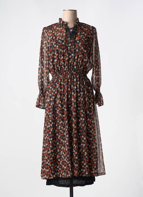 Robe mi-longue noir FRANCE RIVOIRE pour femme