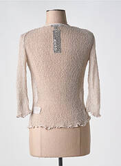 Gilet manches longues beige MARBLE pour femme seconde vue