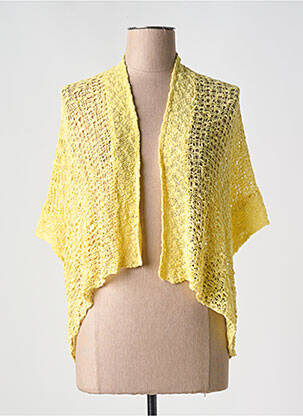 Gilet manches courtes jaune MARBLE pour femme