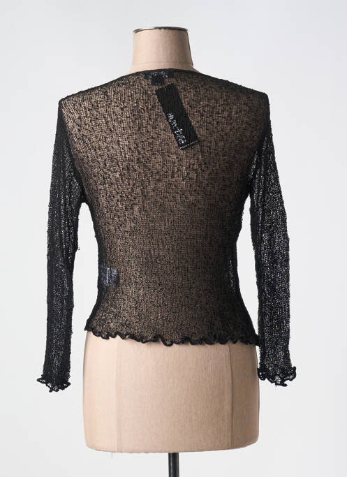 Gilet manches longues noir MARBLE pour femme