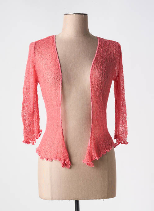 Gilet manches longues orange MARBLE pour femme