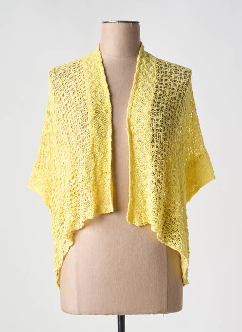 Gilet manches courtes jaune MARBLE pour femme