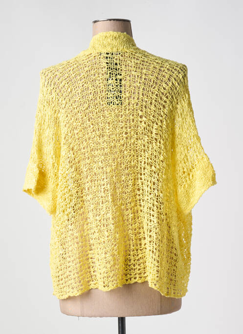 Gilet manches courtes jaune MARBLE pour femme