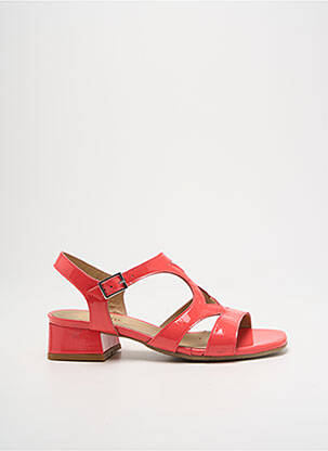 Sandales/nu pieds matière lisse talon plat jusqu'à 3cm orange QOO TUM femme