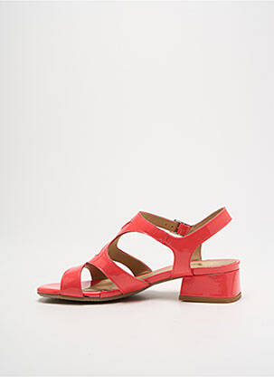 Sandales/nu pieds matière lisse talon plat jusqu'à 3cm orange QOO TUM femme