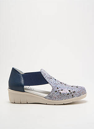 Sandales/nu pieds matière lisse talon de 4 à 6cm bleu ARIMA femme