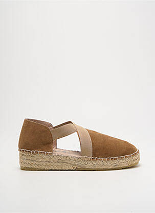 Espadrilles nubuck talon plat jusqu'à 3cm marron LA MAISON DE L'ESPADRILLE femme