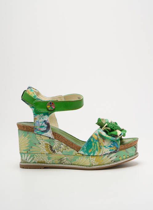Sandales/Nu pieds vert LAURA VITA pour femme