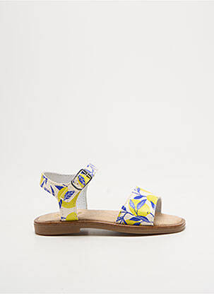 Sandales/nu pieds impression chiquet blanc BOPY fille