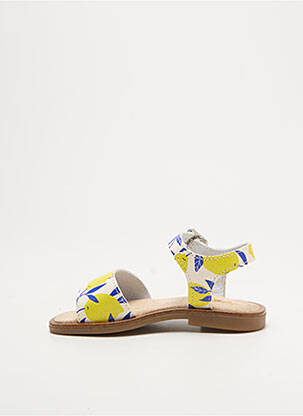 Sandales/nu pieds impression chiquet blanc BOPY fille
