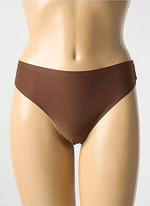 Tanga stretch marron CHANTELLE femme