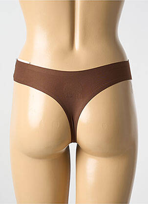 Tanga stretch marron CHANTELLE femme