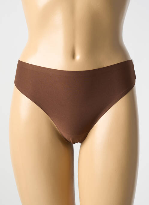 Tanga marron CHANTELLE pour femme