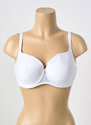 Soutien-gorge effet matière satinée haut soutien-gorge moulé blanc CHANTELLE femme